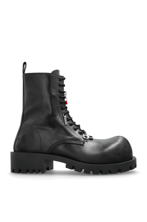 Black Leather shoes `Strike Zip` Balenciaga - Vitkac Slovakia